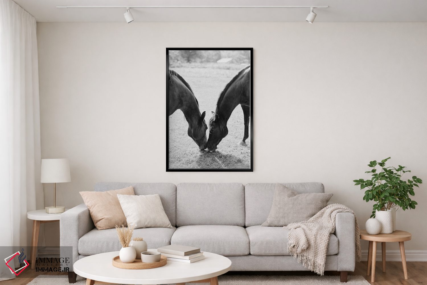 تابلو دکوراتیو اسب های شریک اثر جاستین میلتون - D4B