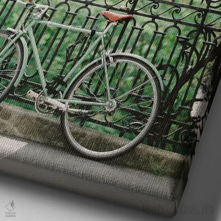 تابلو دکوراتیو پیاده روهای پاریسی اثر جاستین میلتون - نمای نزدیک بافت بوم