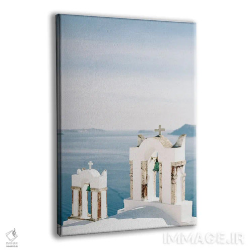 تابلو دکوراتیو کالدرا سانتورینی اثر جاستین میلتون - نمای پرسپکتیو محصول