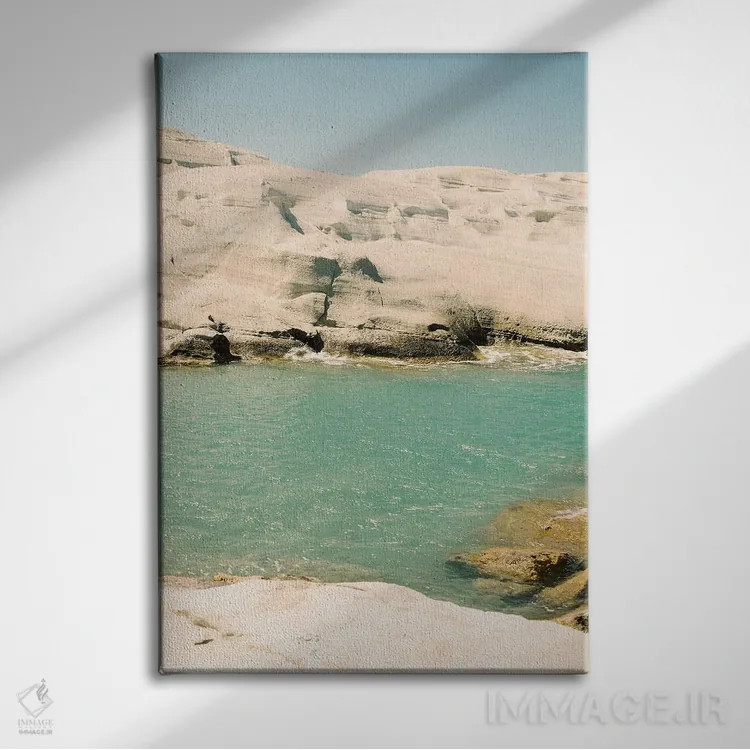 تابلو دکوراتیو Milos,جزیره ی یونانی، میلوس اثر جاستین میلتون - نمای روبهرو روی دیوار