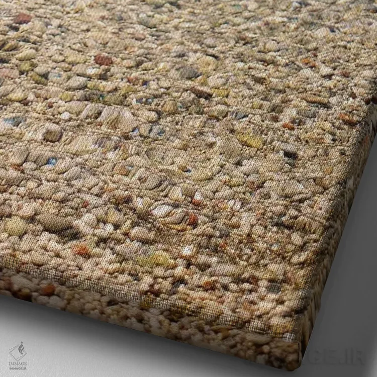 تابلو دکوراتیو آب ساحلی زلال اثر جاستین میلتون - نمای نزدیک بافت بوم