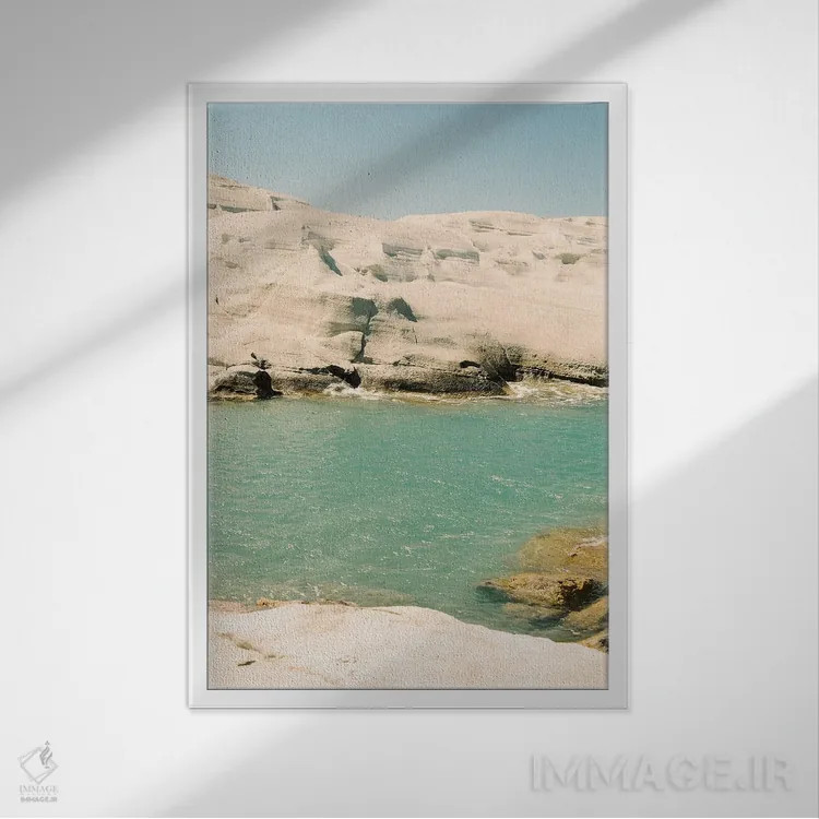 تابلو دکوراتیو Milos,جزیره ی یونانی، میلوس اثر جاستین میلتون - نمای قابدار سفید