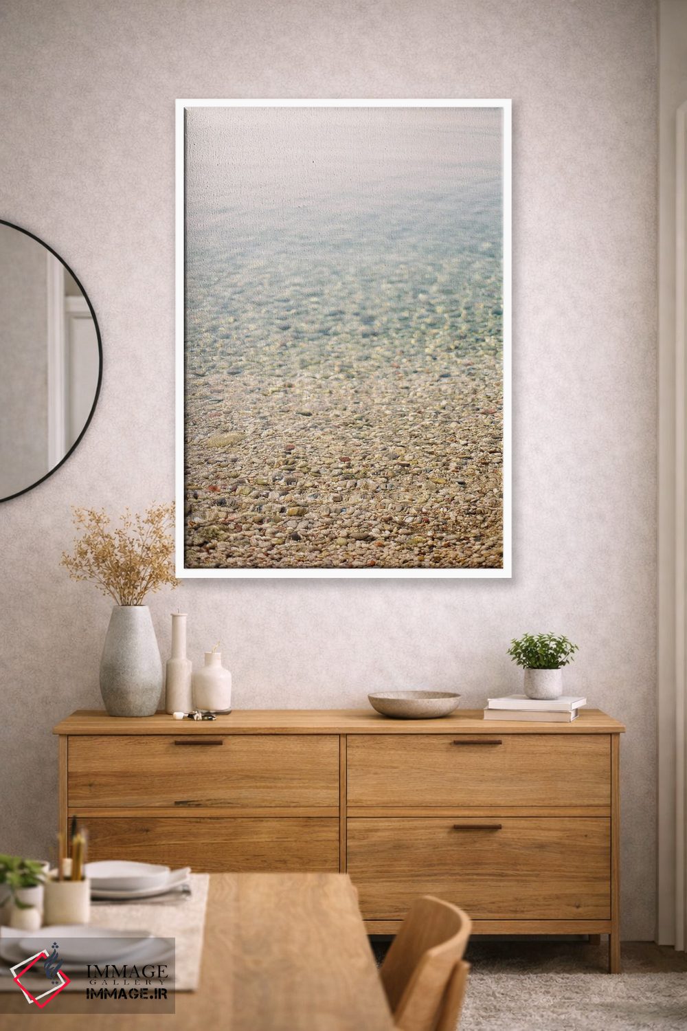 تابلو دکوراتیو آب ساحلی زلال اثر جاستین میلتون - D2W