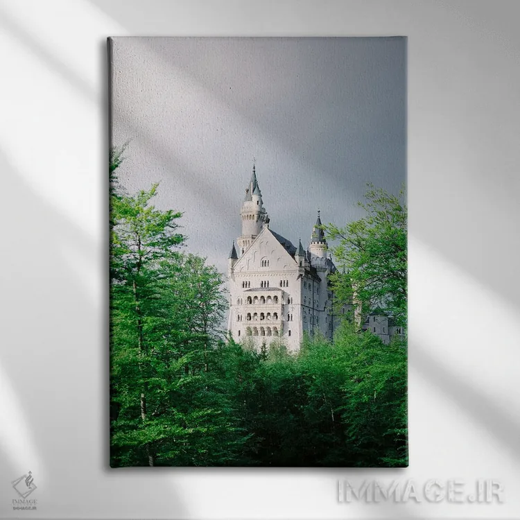 تابلو دکوراتیو قلعه ی رویایی اثر جاستین میلتون - نمای روبهرو روی دیوار