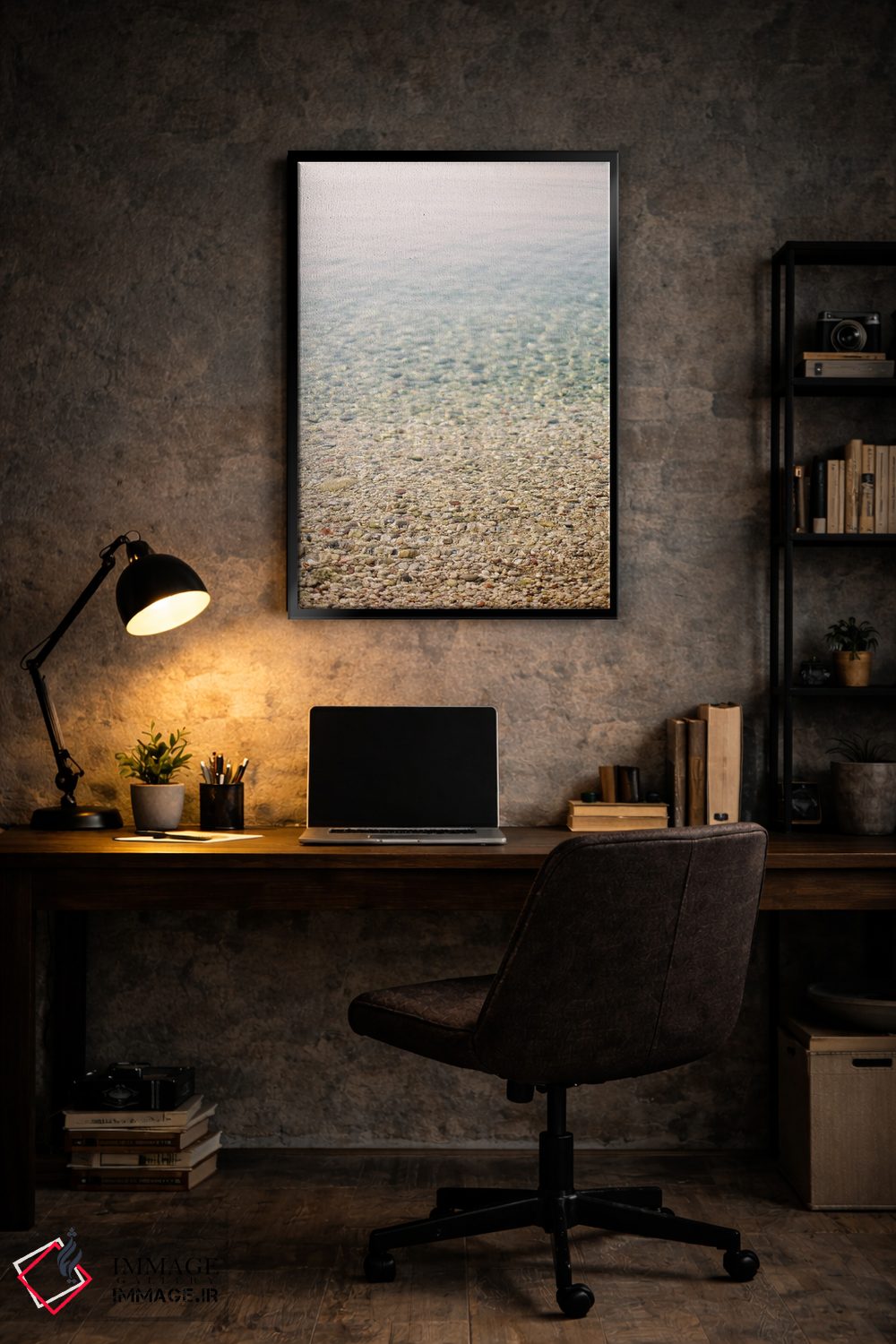 تابلو دکوراتیو آب ساحلی زلال اثر جاستین میلتون - D6B