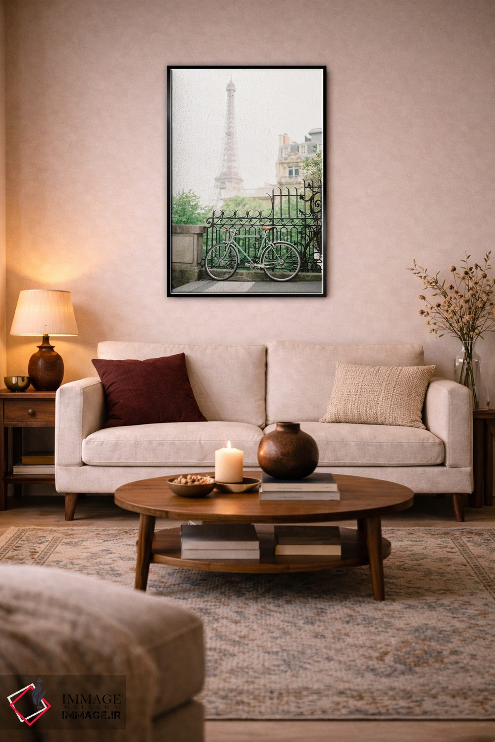 تابلو دکوراتیو پیاده روهای پاریسی اثر جاستین میلتون - D4B
