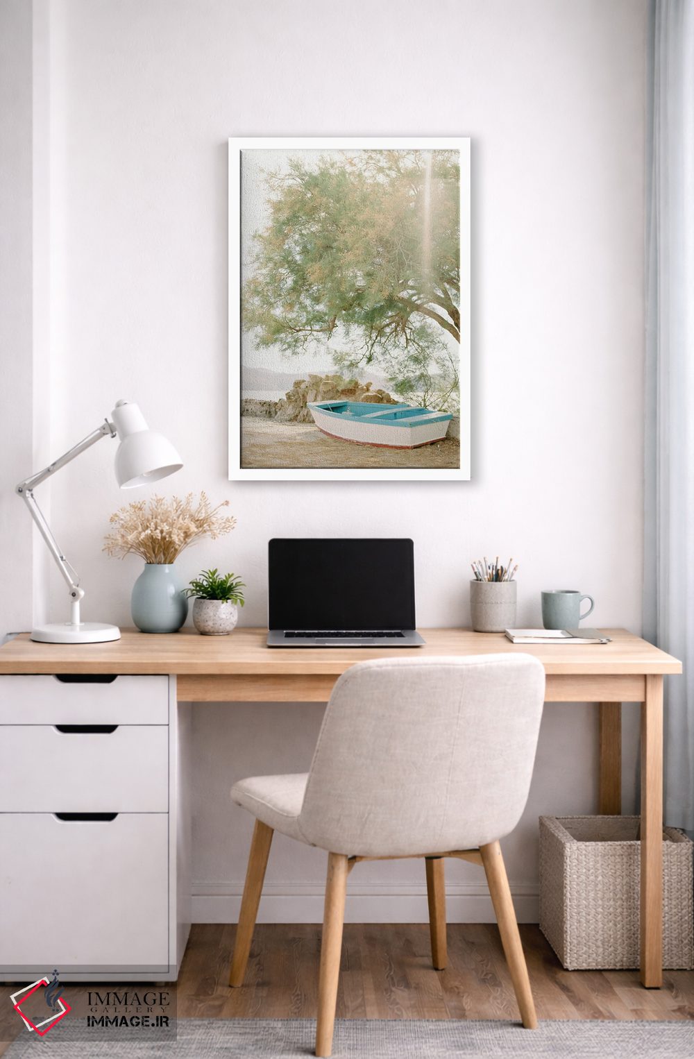 تابلو دکوراتیو فرار به جزیره ی یونانی اثر جاستین میلتون - D5W