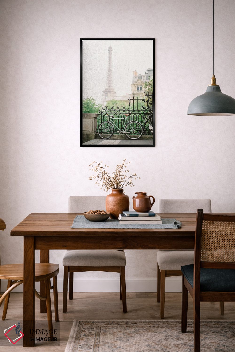 تابلو دکوراتیو پیاده روهای پاریسی اثر جاستین میلتون - D6B