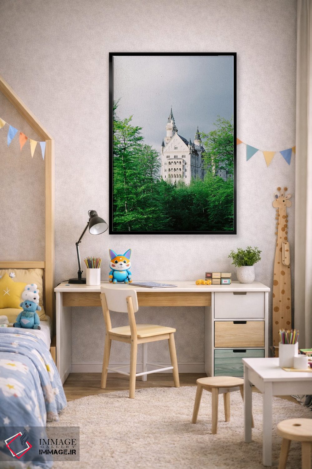 تابلو دکوراتیو قلعه ی رویایی اثر جاستین میلتون - D2B
