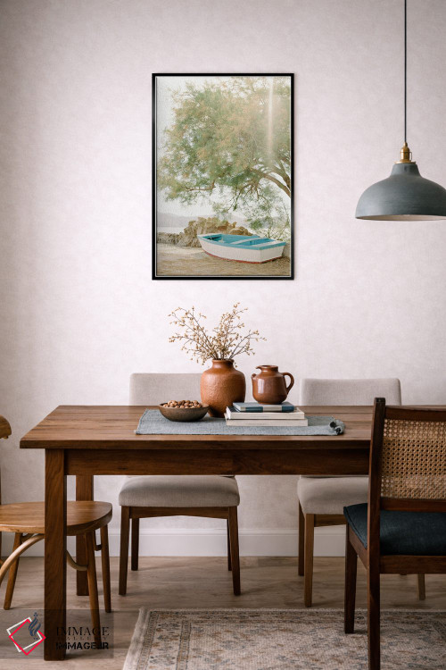 تابلو دکوراتیو فرار به جزیره ی یونانی اثر جاستین میلتون - D6B