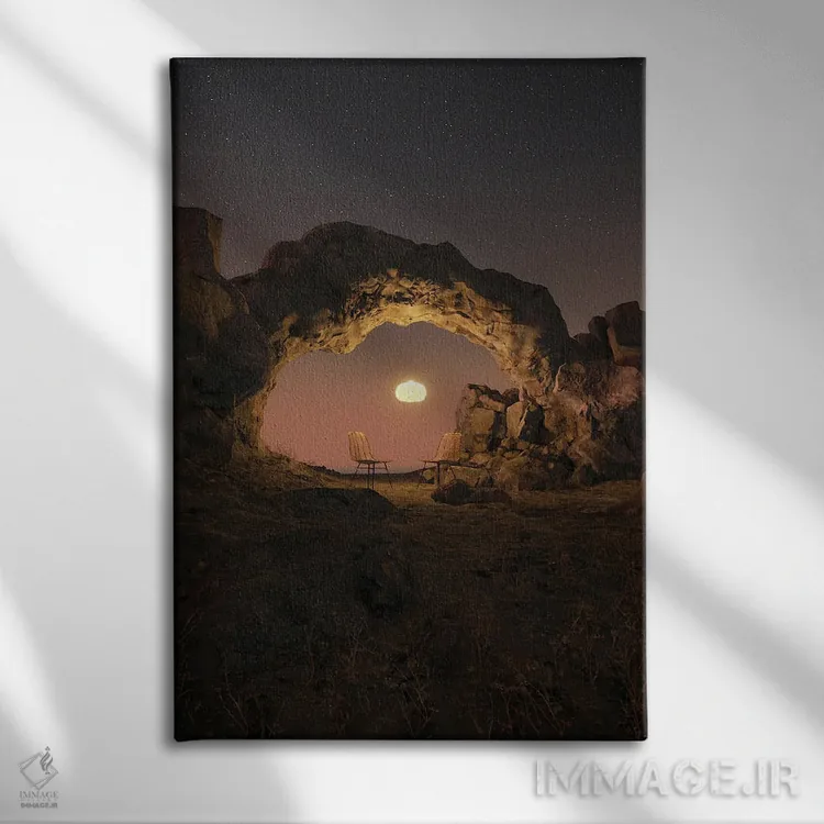 تابلو دکوراتیو آرامش کویری اثر جیمز ترالی - نمای روبهرو روی دیوار