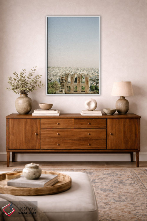 تابلو دکوراتیو ویرانه های یونانی در شهر اثر جاستین میلتون - D2W