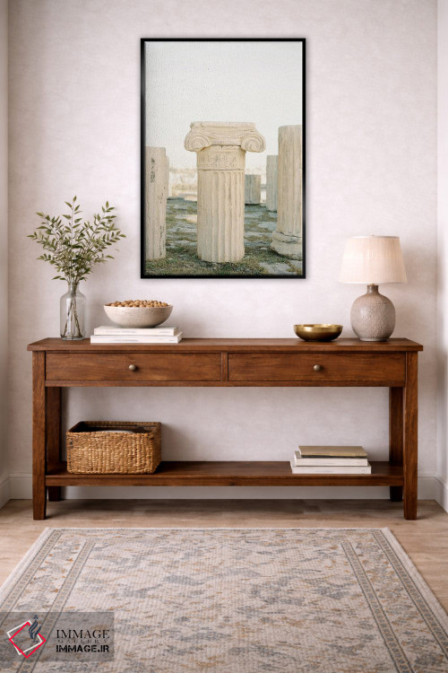 تابلو دکوراتیو ستون های یونان باستان اثر جاستین میلتون - D4B