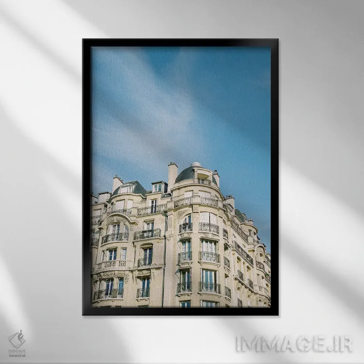 تابلو دکوراتیو خیابان های پاریسی اثر جاستین میلتون - نمای قابدار مشکی