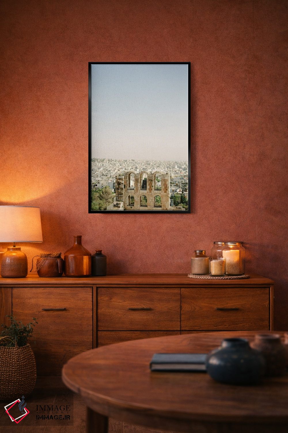 تابلو دکوراتیو ویرانه های یونانی در شهر اثر جاستین میلتون - D4B