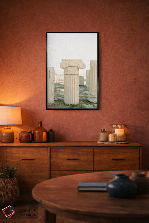 تابلو دکوراتیو ستون های یونان باستان اثر جاستین میلتون - D5B