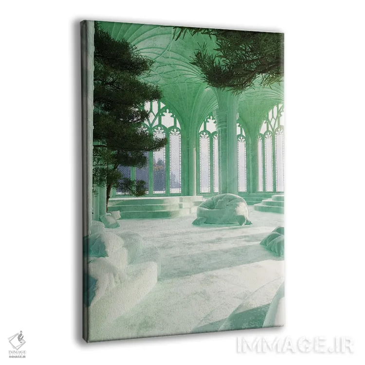 تابلو دکوراتیو اتاق رنگ نعناعی اثر جیمز ترالی - نمای پرسپکتیو محصول