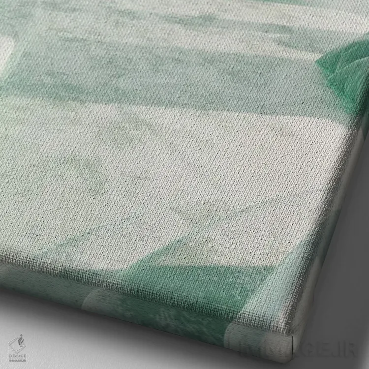 تابلو دکوراتیو اتاق رنگ نعناعی اثر جیمز ترالی - نمای نزدیک بافت بوم