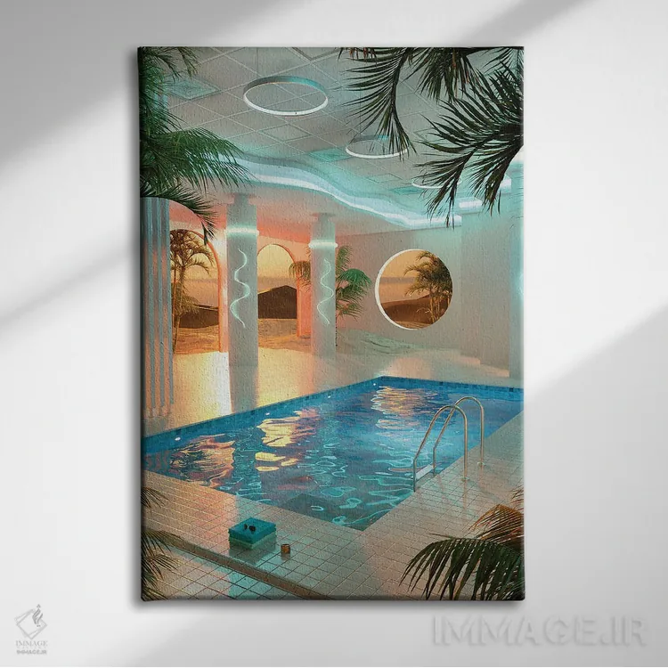 تابلو دکوراتیو استخر ویپر ویو اثر جیمز ترالی - نمای روبهرو روی دیوار