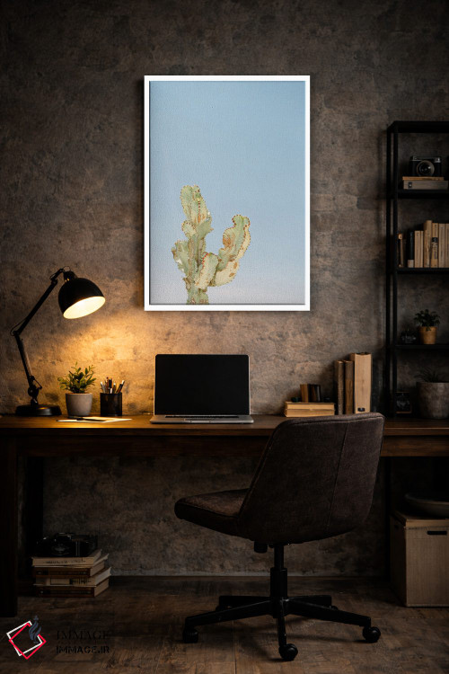 تابلو دکوراتیو کاکتوس تنها اثر جاستین میلتون - D6W