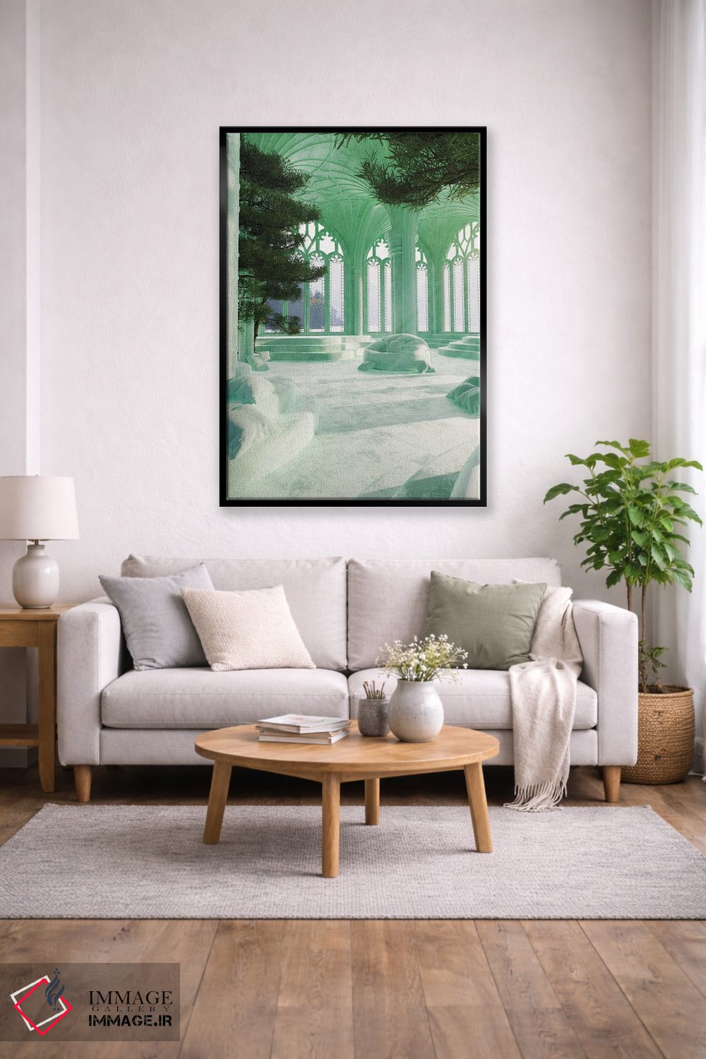 تابلو دکوراتیو اتاق رنگ نعناعی اثر جیمز ترالی - D2B