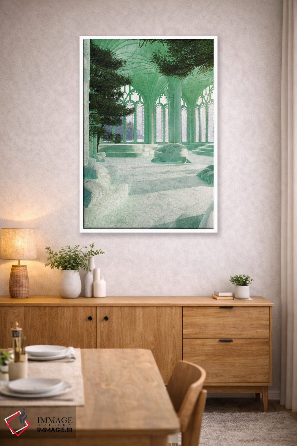تابلو دکوراتیو اتاق رنگ نعناعی اثر جیمز ترالی - D4W