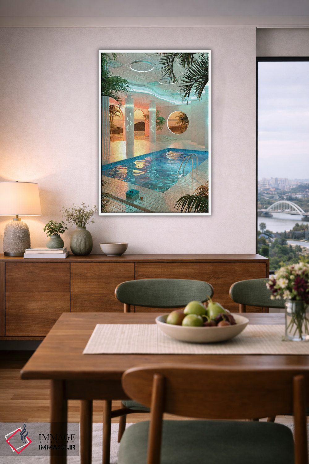 تابلو دکوراتیو استخر ویپر ویو اثر جیمز ترالی - D6W