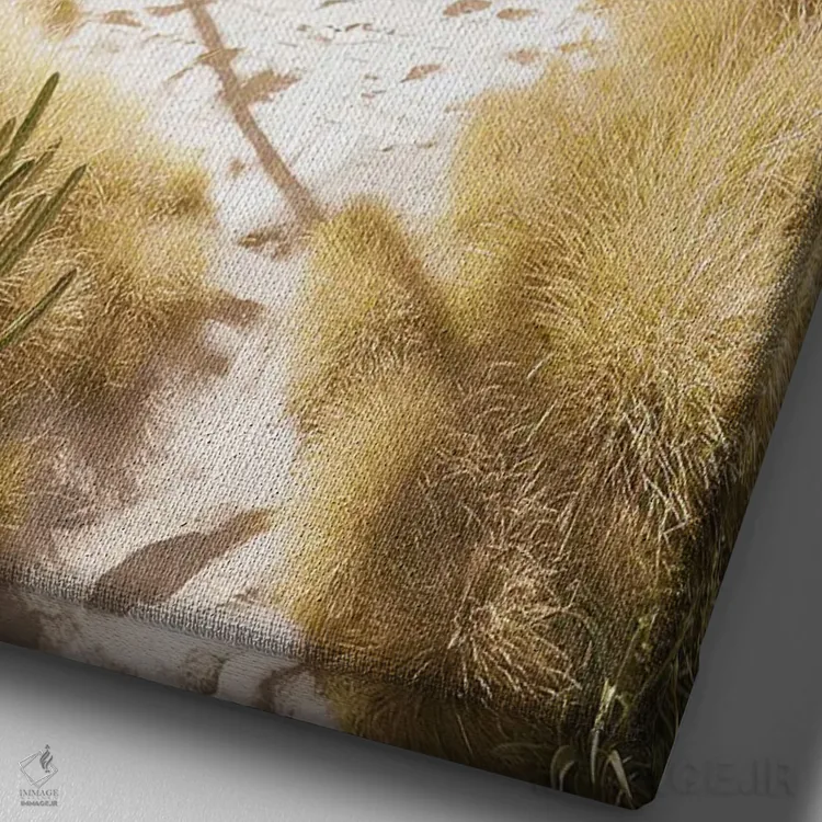 تابلو دکوراتیو خواب و خیال کویری اثر جیمز ترالی - نمای نزدیک بافت بوم