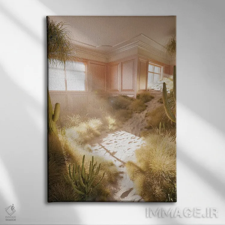 تابلو دکوراتیو خواب و خیال کویری اثر جیمز ترالی - نمای روبهرو روی دیوار
