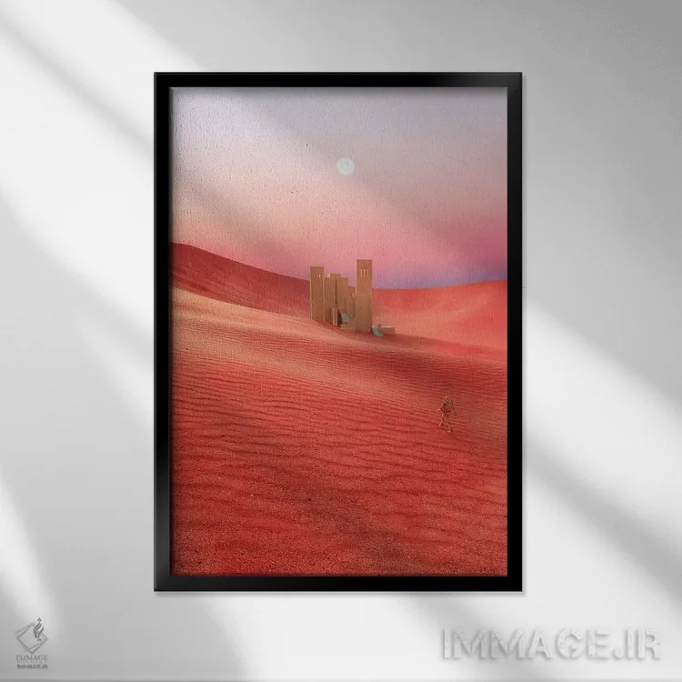 تابلو دکوراتیو کاوش در مریخ اثر جیمز ترالی - نمای قابدار مشکی
