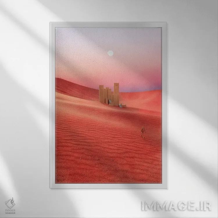 تابلو دکوراتیو کاوش در مریخ اثر جیمز ترالی - نمای قابدار سفید