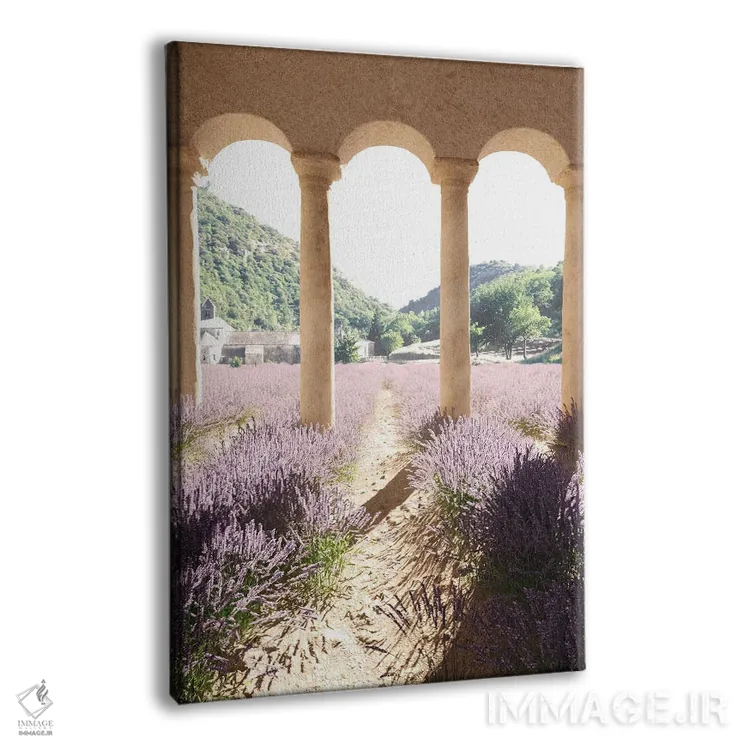 تابلو دکوراتیو سرزمین رویایی اسطوخودوس اثر جیمز ترالی - نمای پرسپکتیو محصول