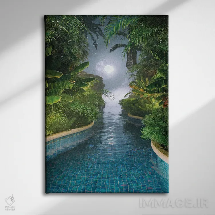 تابلو دکوراتیو رودخانه ماه اثر جیمز ترالی - نمای روبهرو روی دیوار