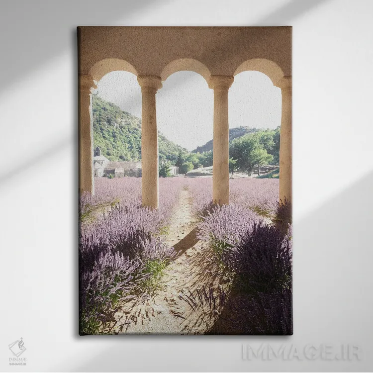 تابلو دکوراتیو سرزمین رویایی اسطوخودوس اثر جیمز ترالی - نمای روبهرو روی دیوار