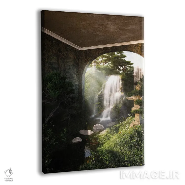 تابلو دکوراتیو باغ ذن اثر جیمز ترالی - نمای پرسپکتیو محصول