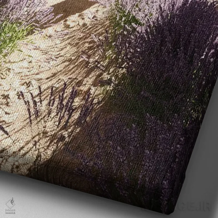 تابلو دکوراتیو سرزمین رویایی اسطوخودوس اثر جیمز ترالی - نمای نزدیک بافت بوم