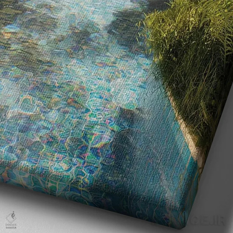 تابلو دکوراتیو پناهگاه اثر جیمز ترالی - نمای نزدیک بافت بوم