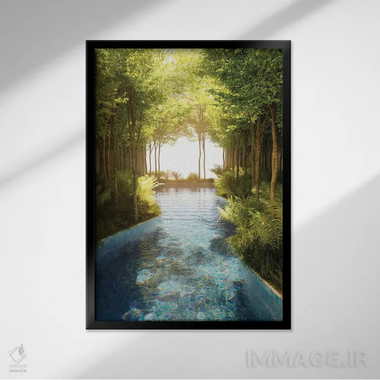 تابلو دکوراتیو پناهگاه اثر جیمز ترالی - نمای قابدار مشکی