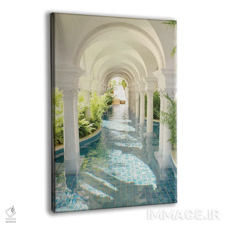 تابلو دکوراتیو سرزمین رویایی استخر طاق دار اثر جیمز ترالی - نمای پرسپکتیو محصول