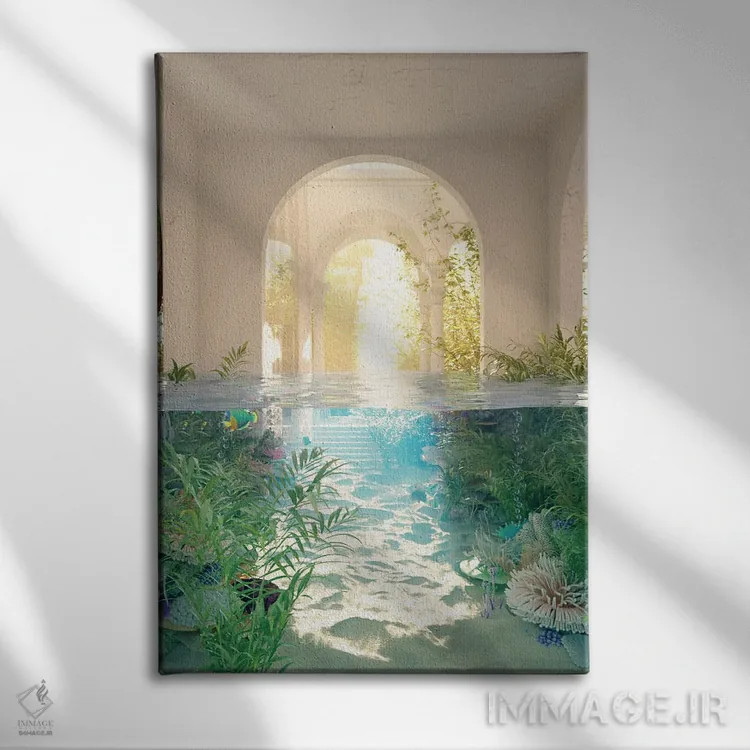 تابلو دکوراتیو مرجان های خانه ساحلی اثر جیمز ترالی - نمای روبهرو روی دیوار