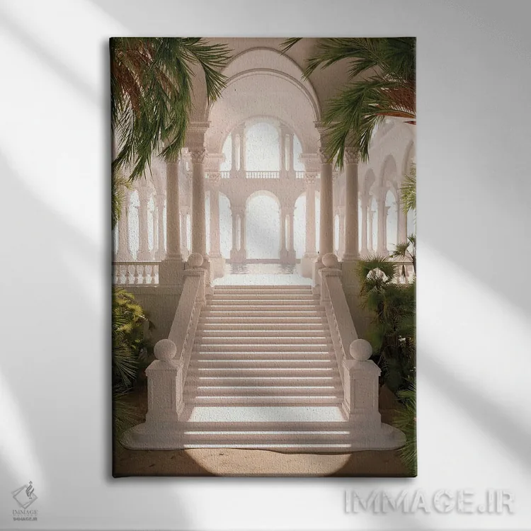 تابلو دکوراتیو جنگل رویایی طاق دار اثر جیمز ترالی - نمای روبهرو روی دیوار