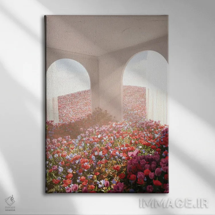 تابلو دکوراتیو رویاهای گلی اثر جیمز ترالی - نمای روبهرو روی دیوار