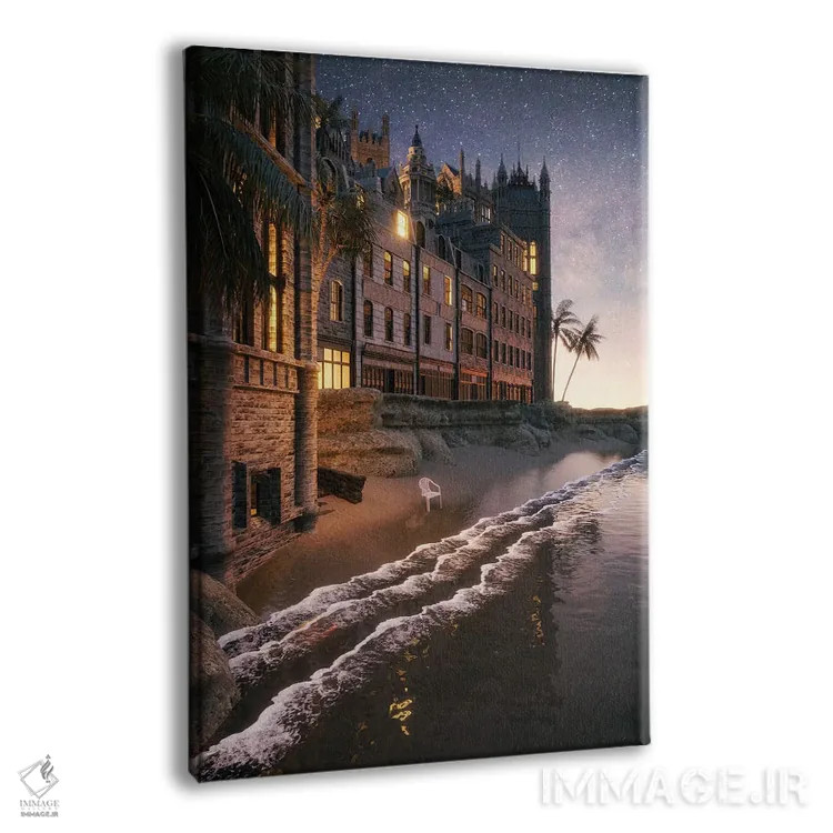 تابلو دکوراتیو ساحل قلعه اثر جیمز ترالی - نمای پرسپکتیو محصول