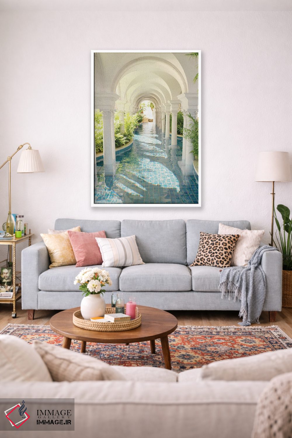 تابلو دکوراتیو سرزمین رویایی استخر طاق دار اثر جیمز ترالی - D1W