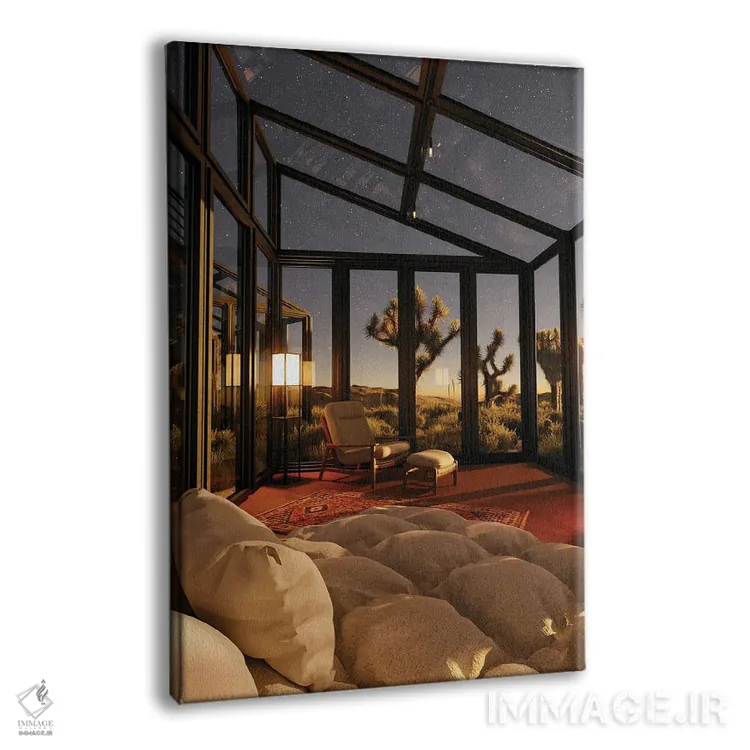 تابلو دکوراتیو درخت جاشوا اثر جیمز ترالی - نمای پرسپکتیو محصول