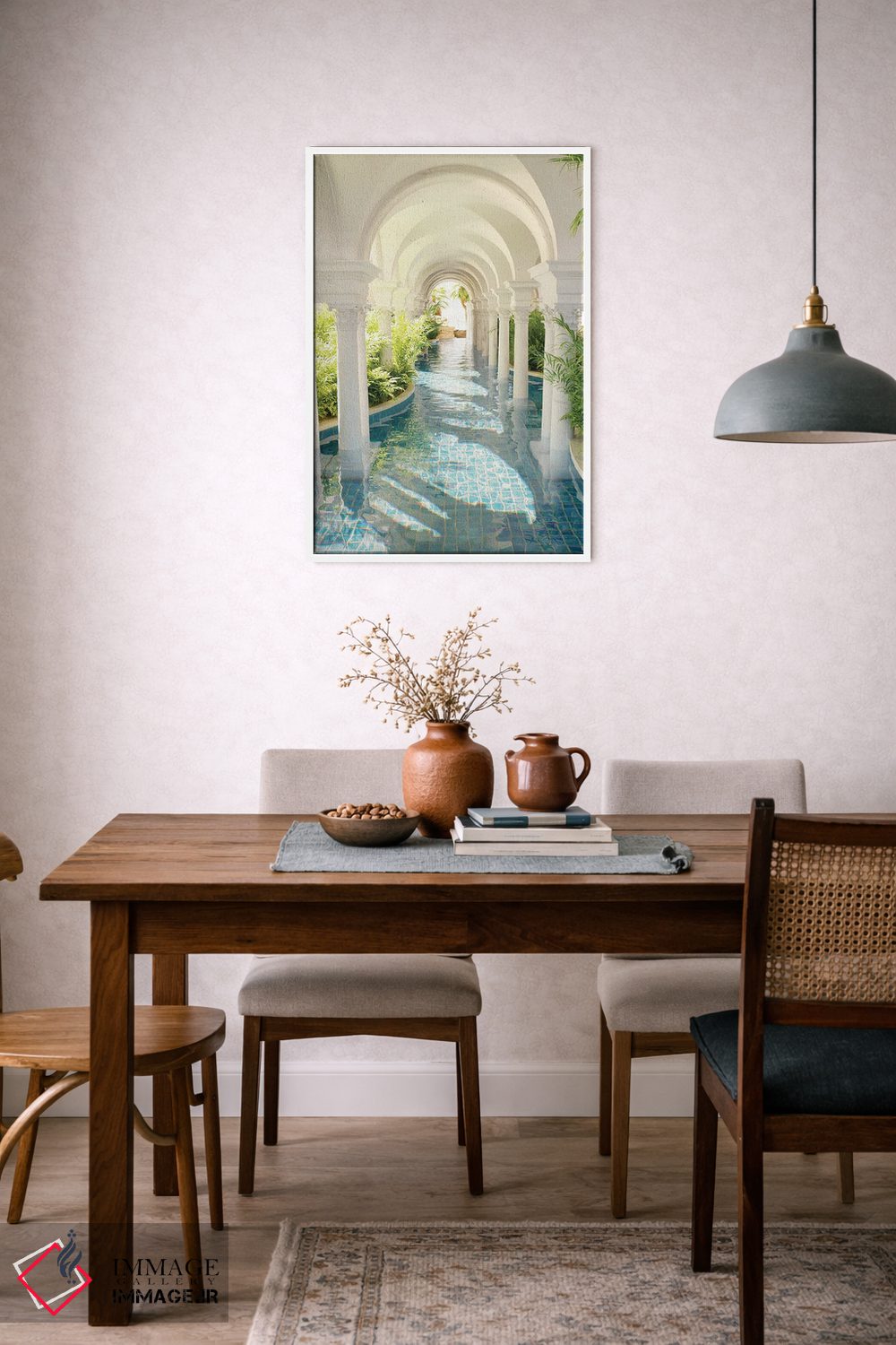 تابلو دکوراتیو سرزمین رویایی استخر طاق دار اثر جیمز ترالی - D6W
