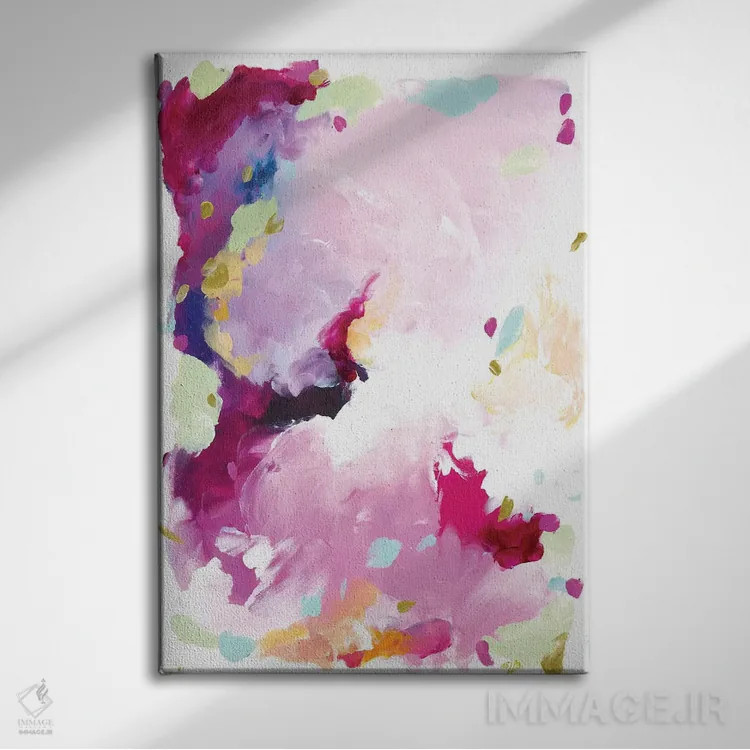 تابلو انتزاعی لیا اثر جولیا بادو - نمای روبهرو روی دیوار