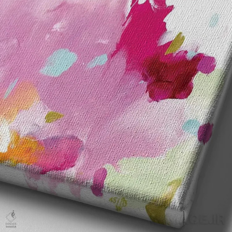 تابلو انتزاعی لیا اثر جولیا بادو - نمای نزدیک بافت بوم