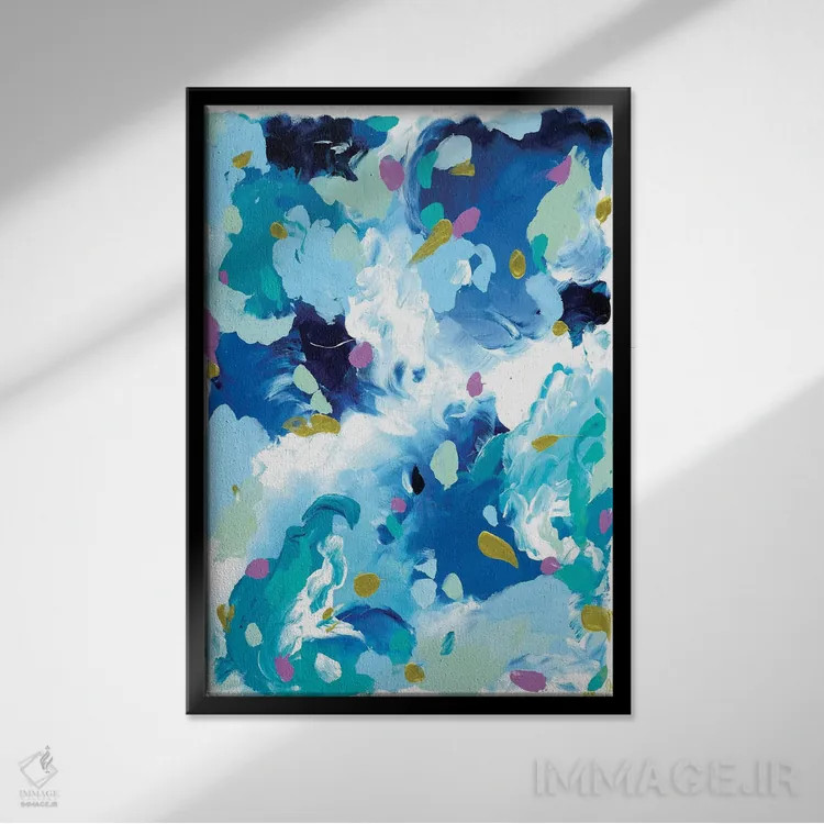 تابلو انتزاعی کیداگاکاش اثر جولیا بادو - نمای قابدار مشکی