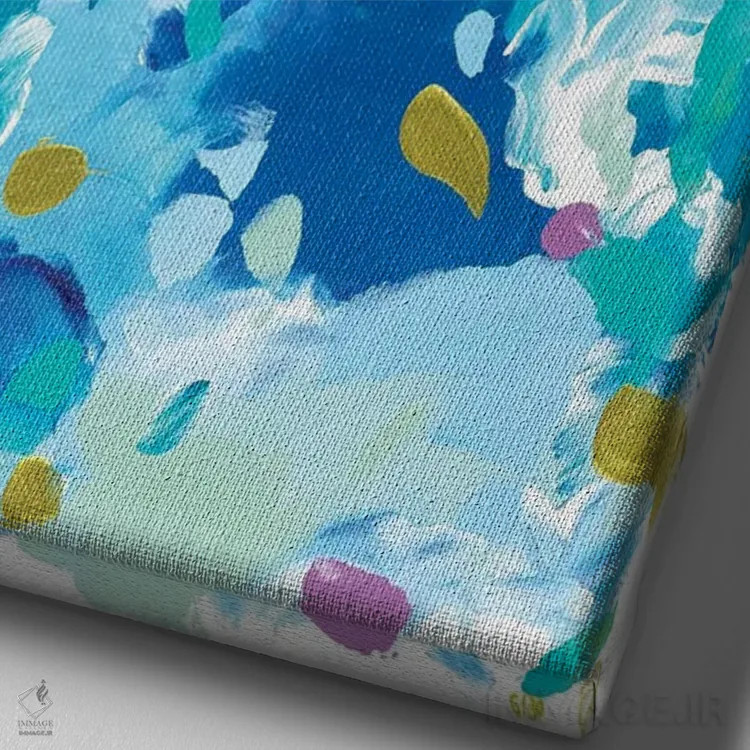 تابلو انتزاعی کیداگاکاش اثر جولیا بادو - نمای نزدیک بافت بوم